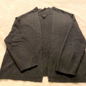 Liz Claiborne, 3/4 sleeve, gray cardigan